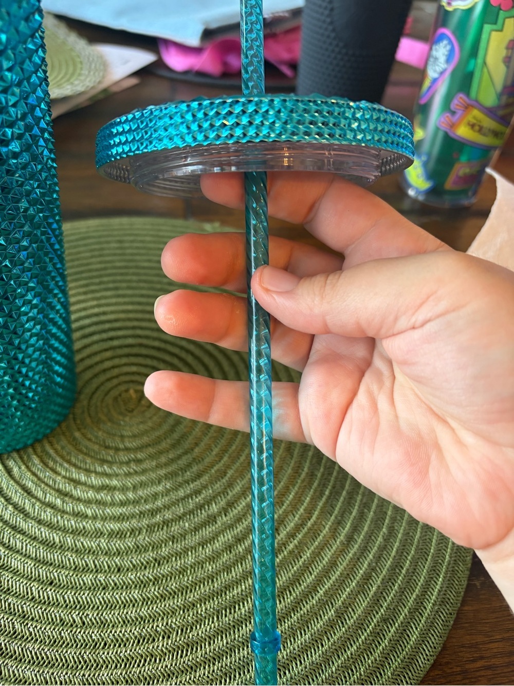 Starbucks Metallic Teal Cup with Studded Rim - Picture 5 of 5